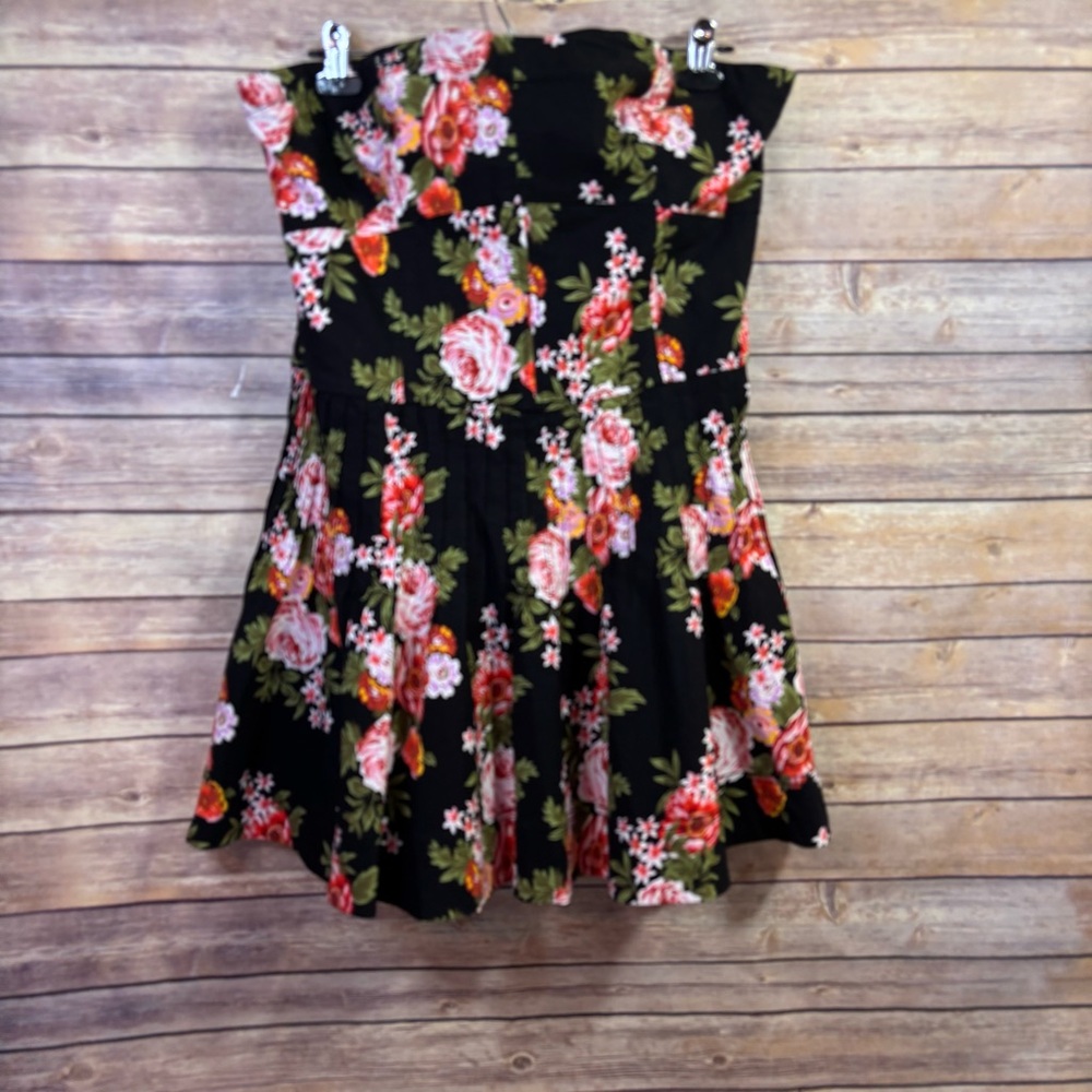 Maeve Strapless Flounce Floral Corset Mini Dress Size 16 - Picture 3 of 9